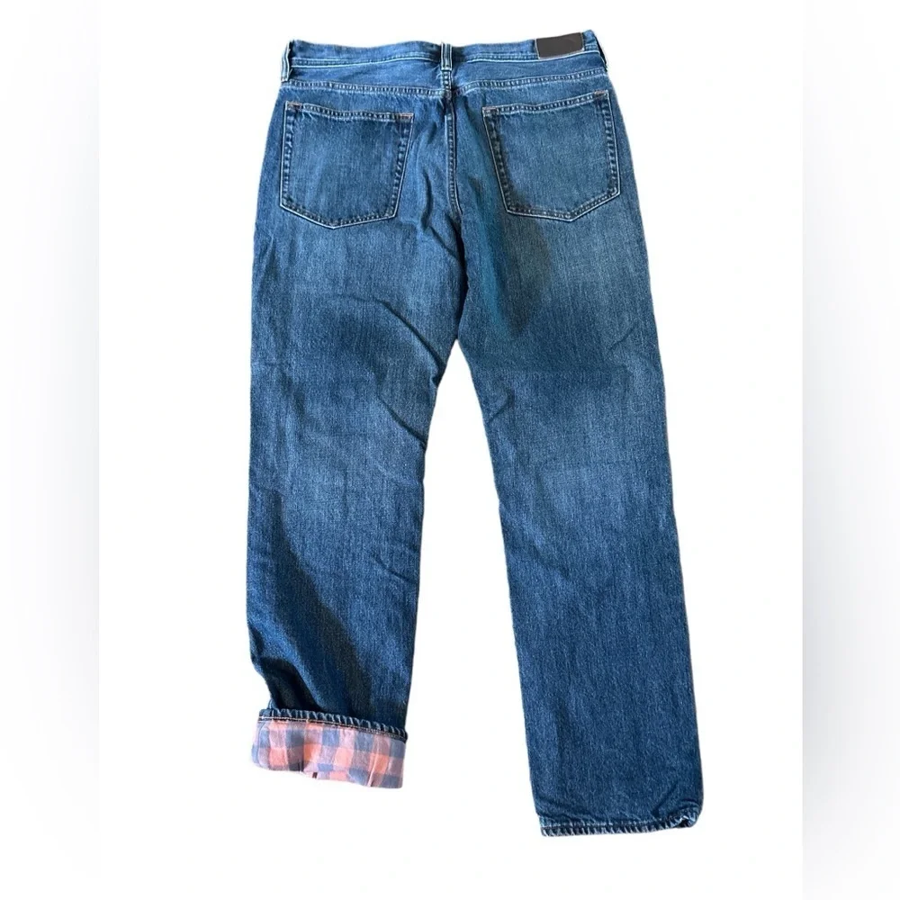 J. Crew THE SUTTON plaid lined jeans. 32x30 100% cotton